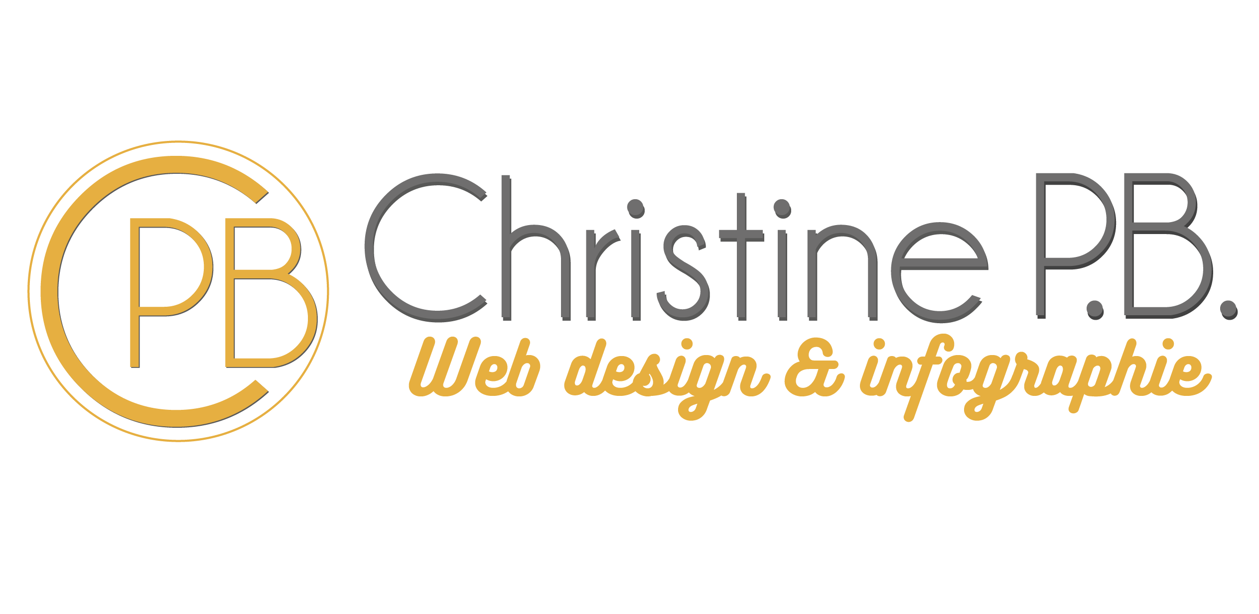 Cette image représente le logo de Christine PB web design et infographie